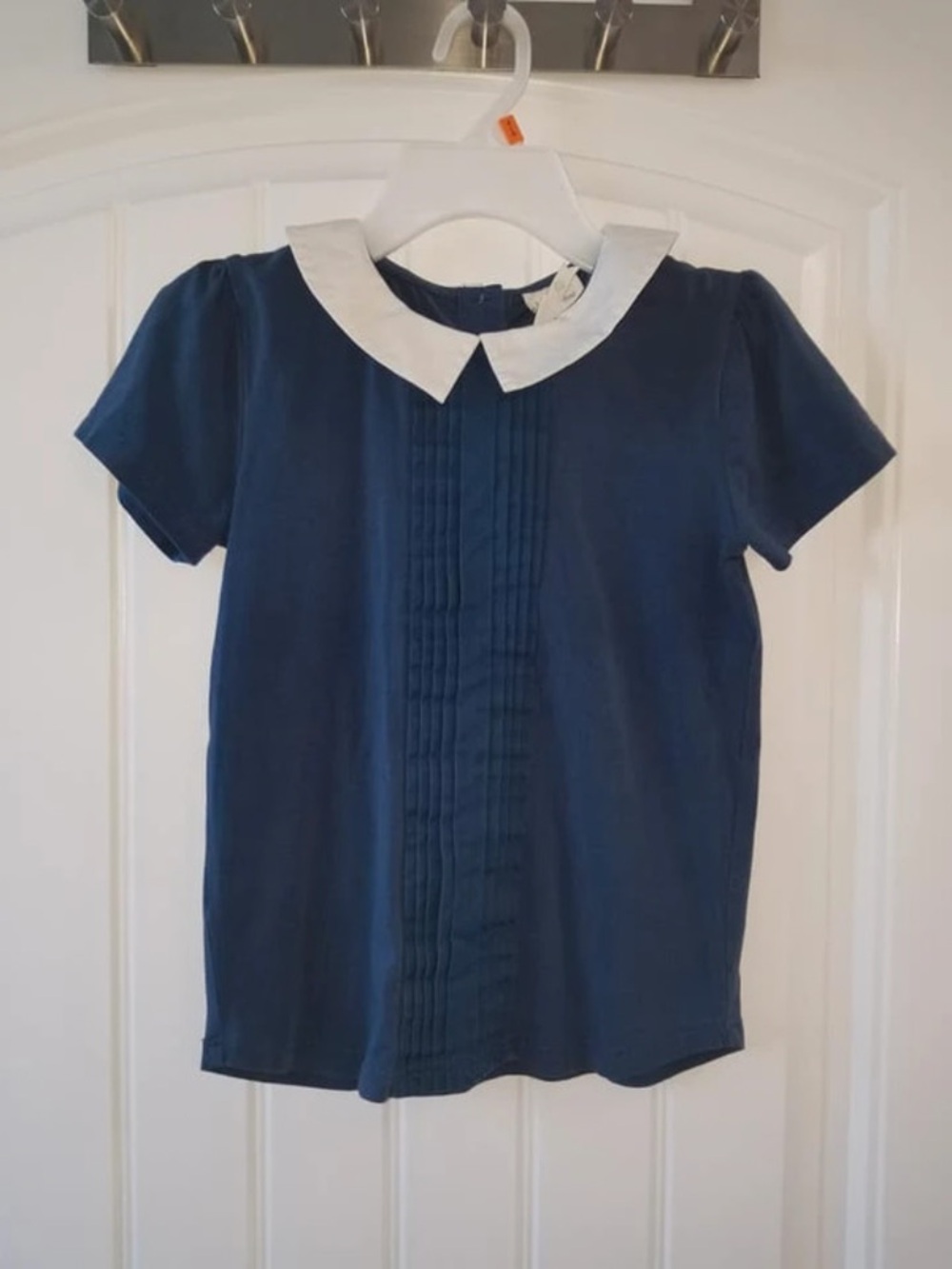 Matilda Jane Navy Top with White Peter Pan Collar